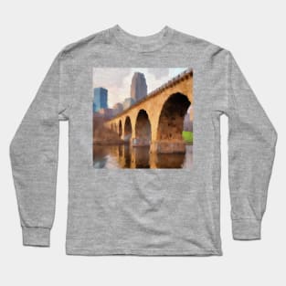 Stone Arch Bridge Minneapolis Long Sleeve T-Shirt